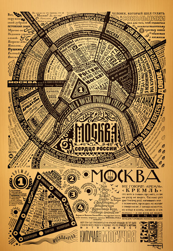 Литературная карта Москвы (маленькая)