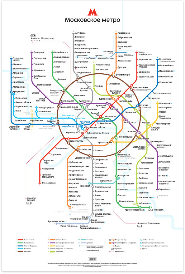 Схема линий московского метро 2.0