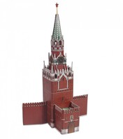 Модель Спасской башни из картона