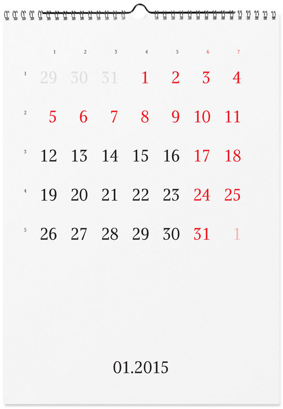 Календарь на 2015 год