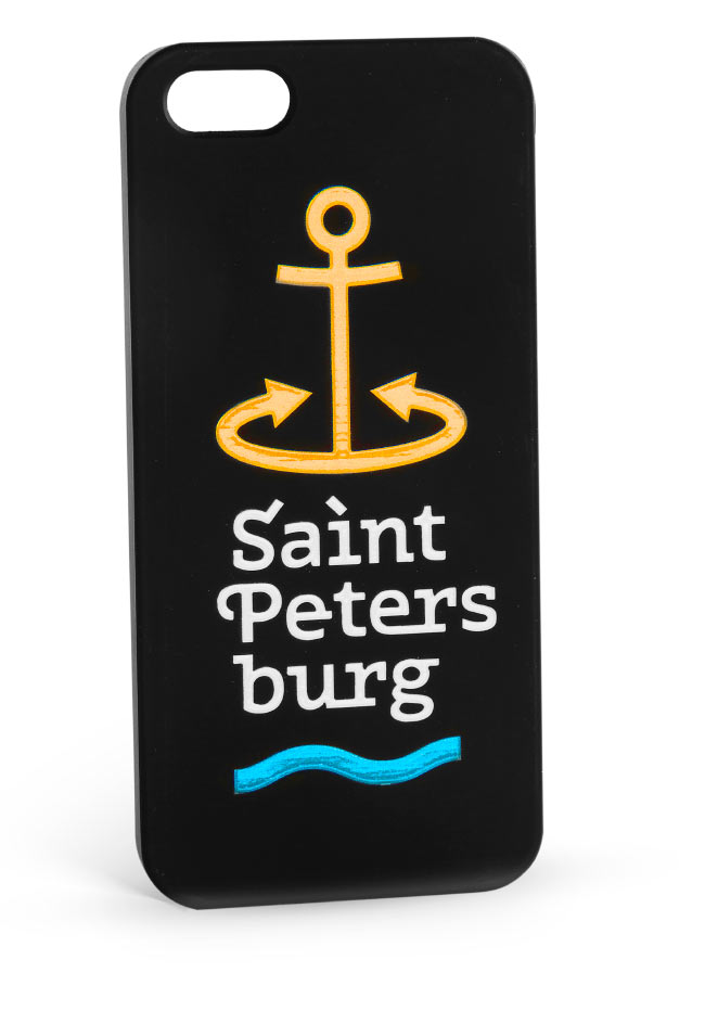Чехол для пятого айфона с логотипом Санкт-Петербурга